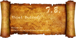 Thiel Bulcsú névjegykártya